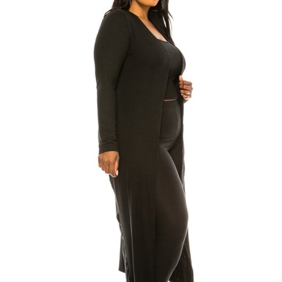 Three piece Pant set Plus size in Heather Gray - Picture 4 of 6